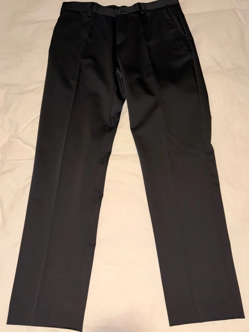 Zara Man Two-Button Black Suit Jacket (36R) & Trousers (31x30) Set Romania Made